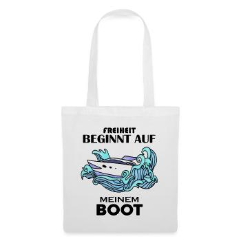 Boote Motorboot - Stoffbeutel - Weiß - Vorne
