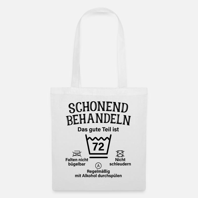 72. Geburtstag Schonend Behandeln 72 Teil Ist 72 - Stoffbeutel - Weiß