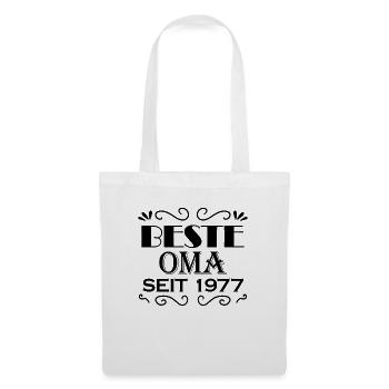 Beste Oma seit 1977 - Oma Geschenk - Stoffbeutel - Weiß - Vorne