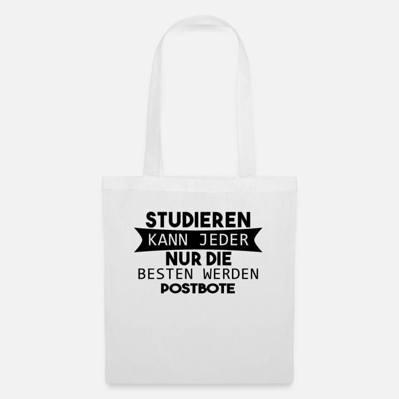 Postbote lustiger Spruch - Stoffbeutel - Weiß