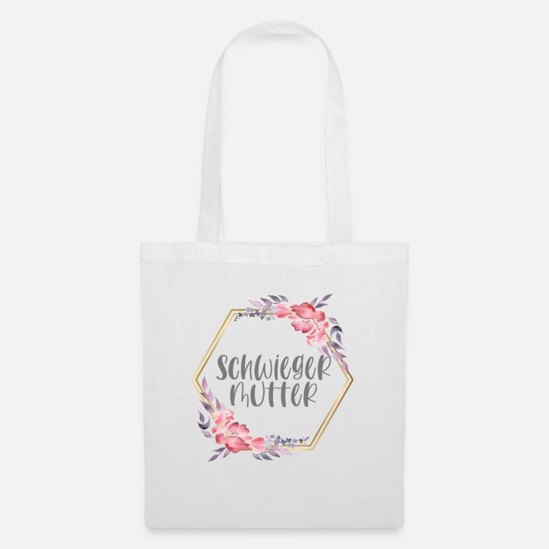 Schwiegermutter Hochzeit Boho Team Bride Geschenk - Stoffbeutel - Weiß