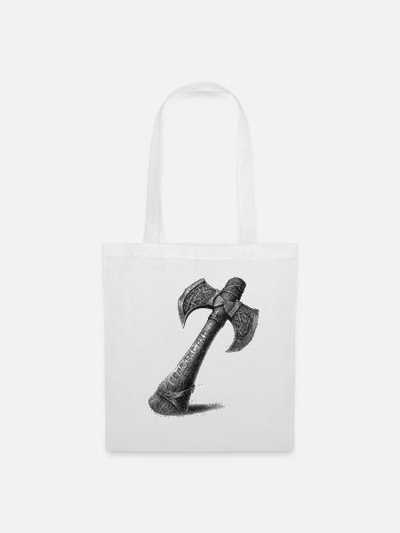 Fear the axe Wikinger Axt - Stoffbeutel - Weiß