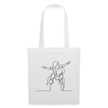 Passendes Vater-Tochter T-Shirt – Familienlook, Ge - Stoffbeutel - Weiß - Vorne