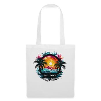 Mallorca Malle Sommeroutfit Urlaubsmotiv Strand 3 - Stoffbeutel - Weiß - Vorne