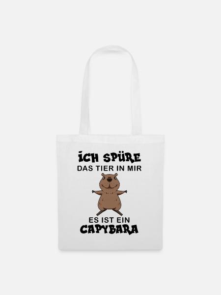 Capybara Wasserschwein - Stoffbeutel - Weiß