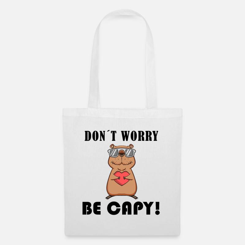 Capybara Capybara Cadeau - Sac en tissu - blanc