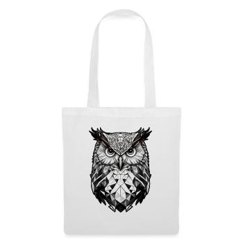 Geometric owl head black and white - Tote Bag - white - Front