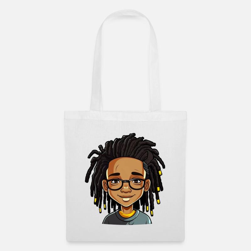 Dreadlocks with a friendly face - Tote Bag - white