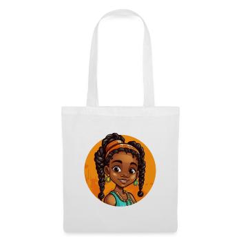 Illustration élégante d’afro-héroïne - Sac en tissu - blanc - Devant