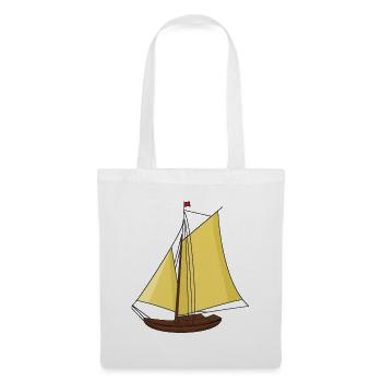 Sailboat, Boat, Ship, Seafaring, Sailing, Ahoy, - Tote Bag - white - Front