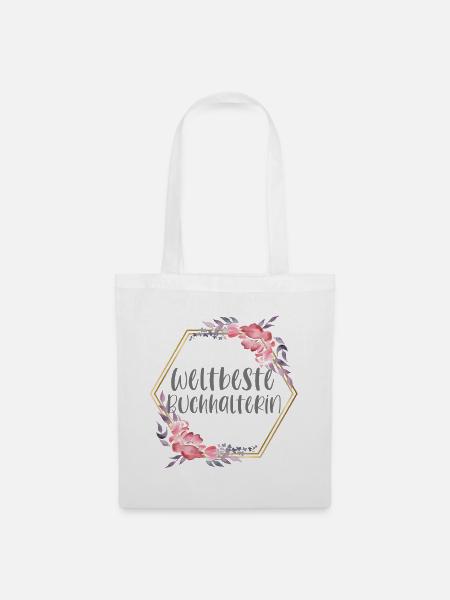 Buchhalterin Buchhaltung Beruf Geschenk - Stoffbeutel - Weiß