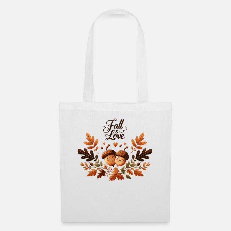 Cute Fall & Love - Thanksgiving Turkey Time Kinder - Stoffbeutel - Weiß