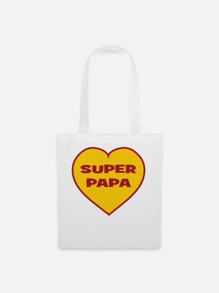 SUPER-VATER - Stoffbeutel - Weiß