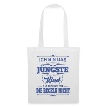 Ich bin das Jüngste Kind für mich gelten die - Stoffbeutel - Weiß - Vorne