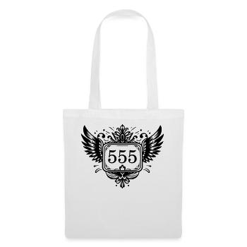 Engelszahl 555 Flügel - Stoffbeutel - Weiß - Vorne