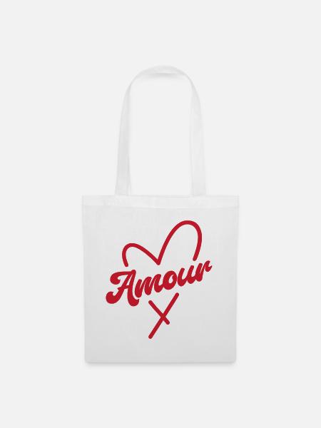 Amour - Stoffbeutel - Weiß