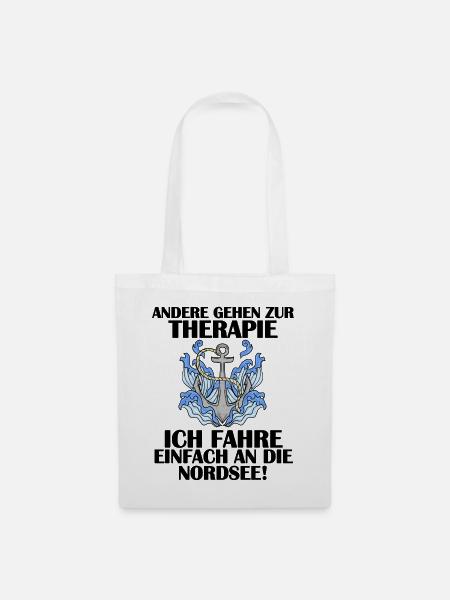 Nordsee Spruch - Stoffbeutel - Weiß