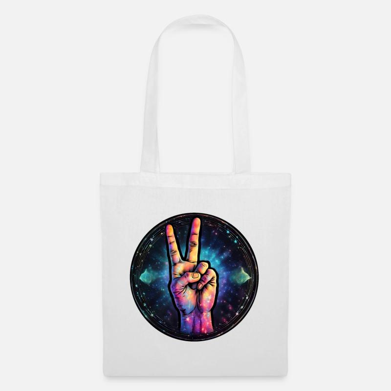 Cosmic Peace Gesture - Tote Bag - white