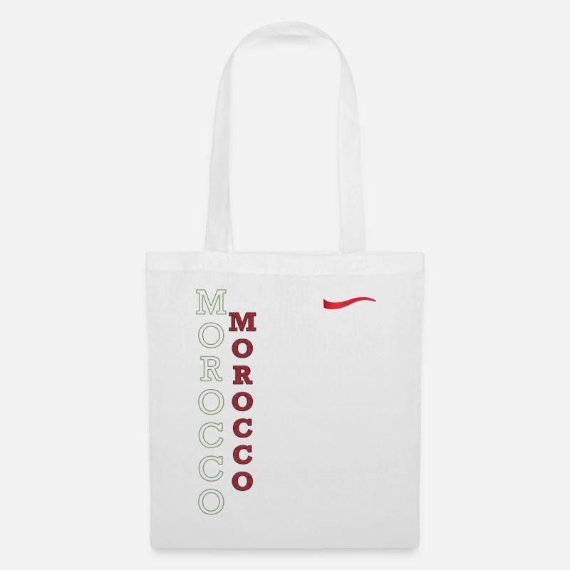 Drapeau Marocain Affichez vos Couleurs avec Fierté - Sac en tissu - blanc