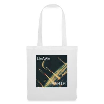 Affiche de Style rétro voyage dans l’espace « Quitter la Terre » - Sac en tissu - blanc - Devant