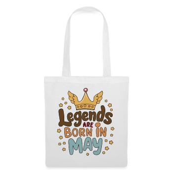 Legends are born in May - Stoffbeutel - Weiß - Vorne