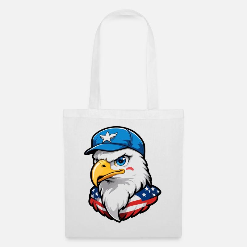 USA Flieger Adler - Stoffbeutel - Weiß