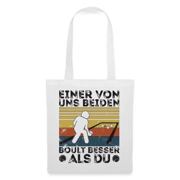 L’un de nous deux boult - bouler petanque - Sac en tissu - blanc - Devant