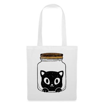 Katze Katzen Geschenkidee - Stoffbeutel - Weiß - Vorne