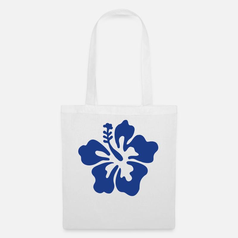 Hibiscus Flower - Blue - Stoffbeutel - Weiß