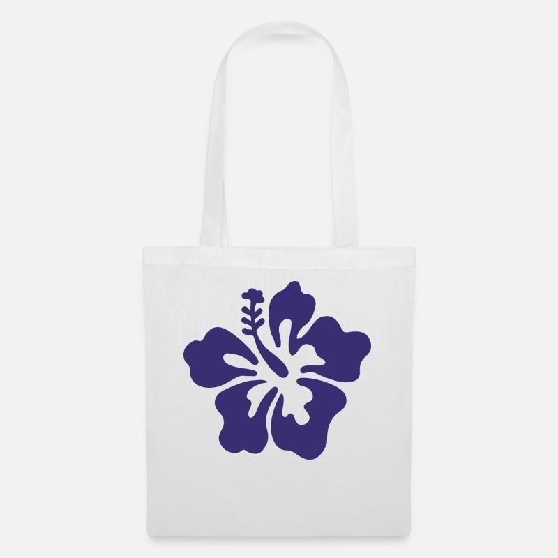 Hibiscus Flower - Lilac - Stoffbeutel - Weiß