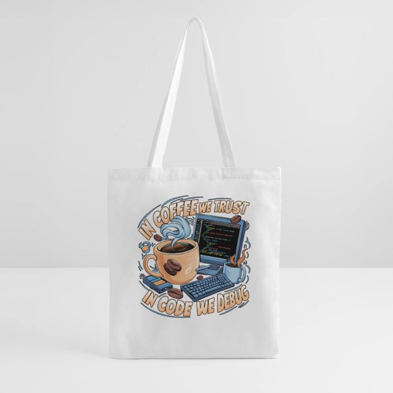 CoffeeCode Debug: In Code We Debug Tote Bag