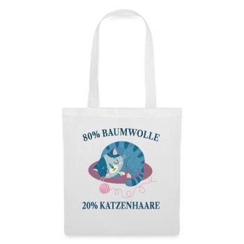 Katzen Katzenhaare Katzenliebhaber - Stoffbeutel - Weiß - Vorne