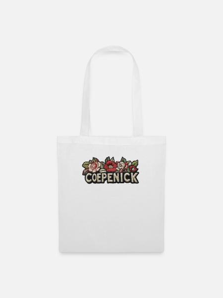 Berlin Köpenick Souvenir Cöpenick Floral Stickerei - Stoffbeutel - Weiß