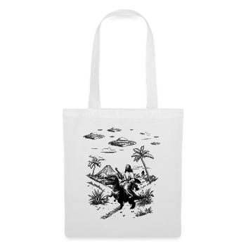 Jesus Dinosaur Meme Humor Religion Fantasy - Tote Bag - white - Front
