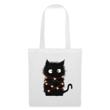 Funny Fairy Lights Cat Christmas Tree Gift - Tote Bag - white - Front