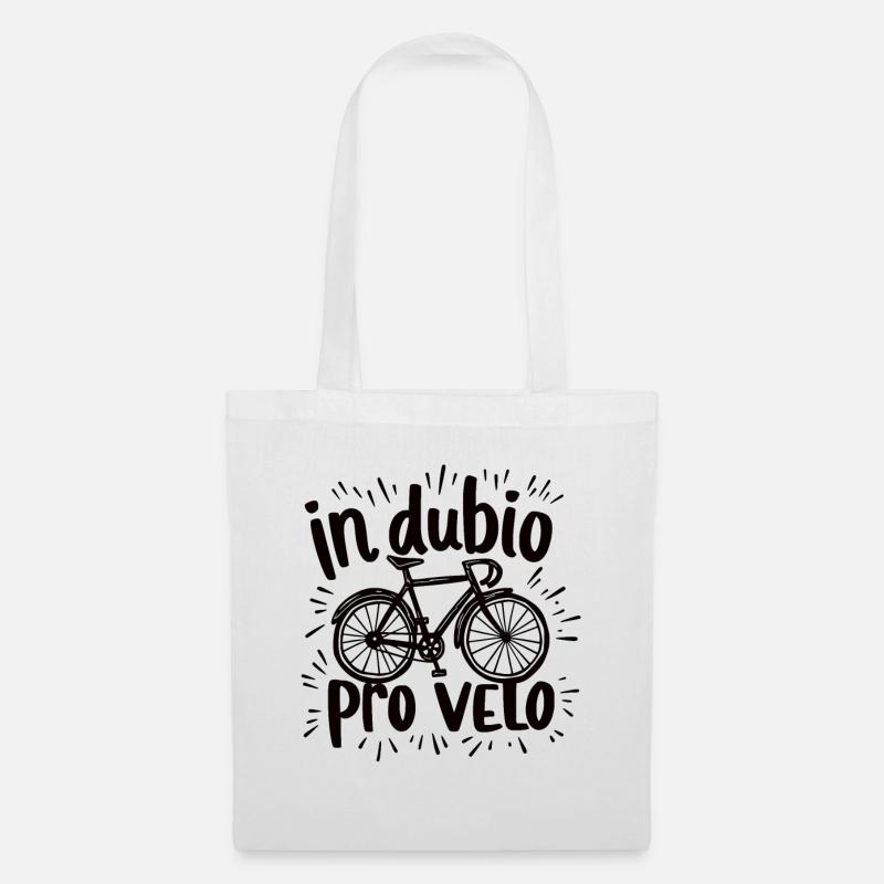 Fahrrad Spruch In dubio pro velo - Stoffbeutel - Weiß