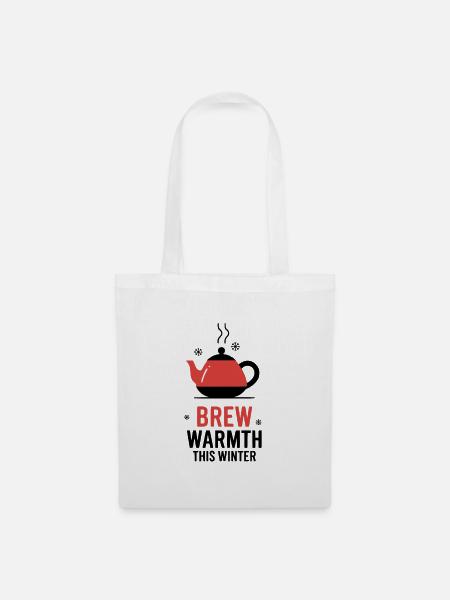 Brew warmth this winter - Stoffbeutel - Weiß
