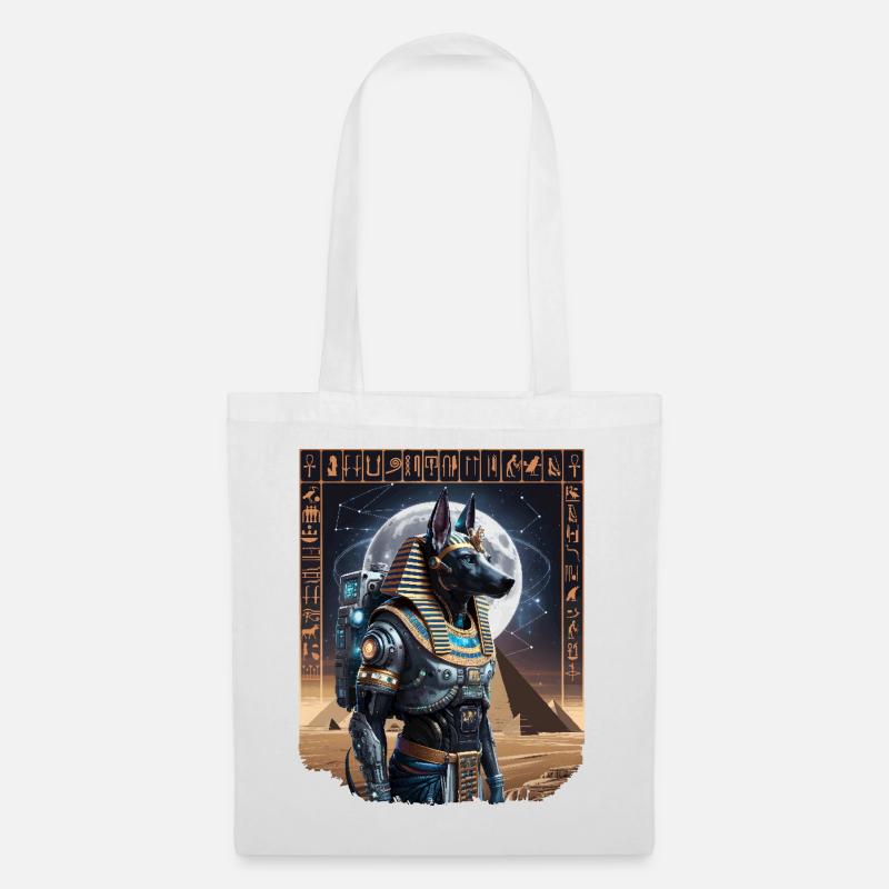 Antikes Anubis-Astronauten-Sci-Fi-Design - Stoffbeutel - Weiß