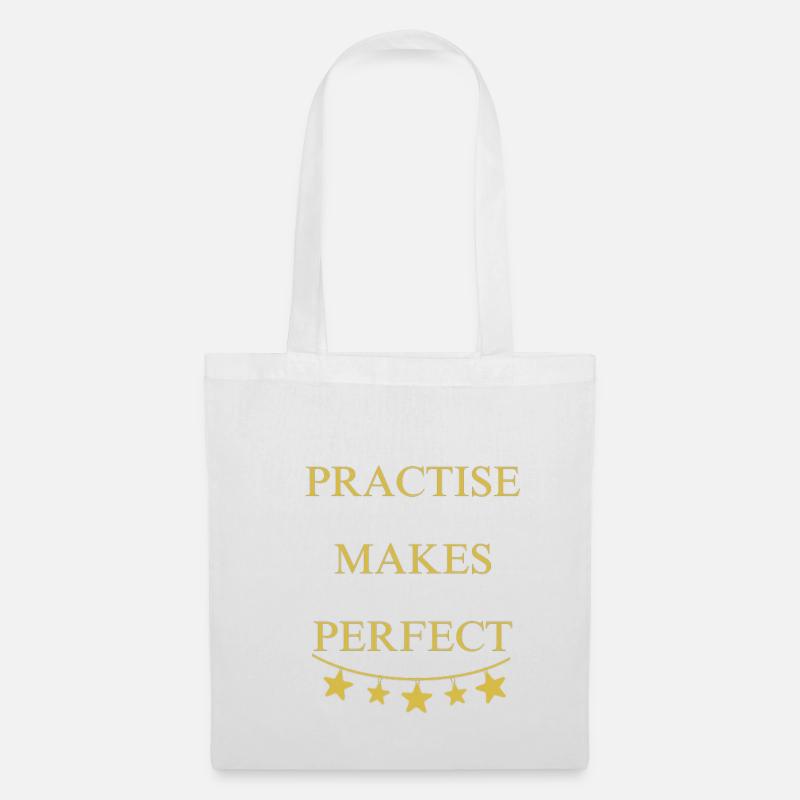 Practise makes perfect - Stoffbeutel - Weiß