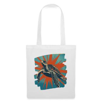 Sea Turtle Retro - Tote Bag - white - Front