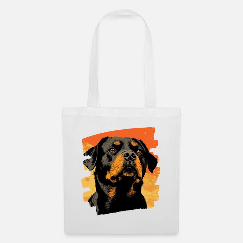 Rottweiler - Stoffbeutel - Weiß
