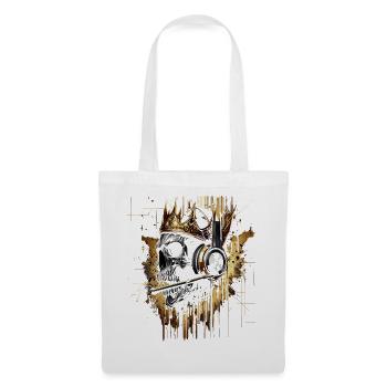 Skull Golden with Headset and Crown - Tote Bag - white - Front