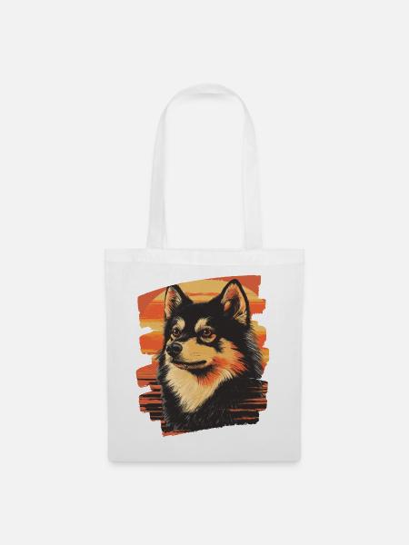 Finnischer Lapphund - Stoffbeutel - Weiß