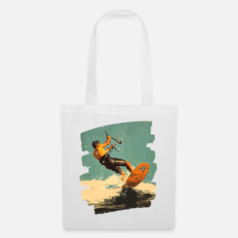 Kitesurfer - Stoffbeutel - Weiß