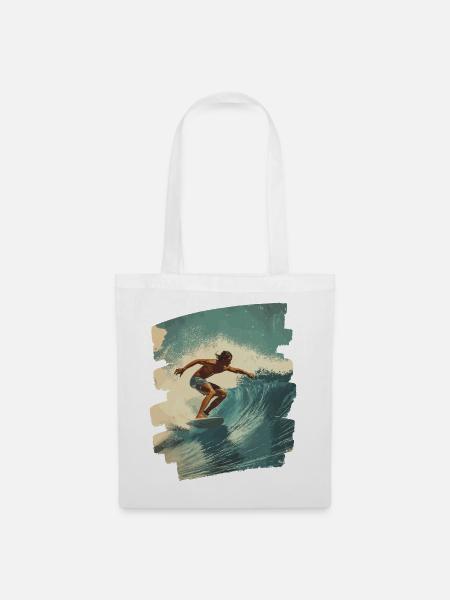 Surfer - Stoffbeutel - Weiß