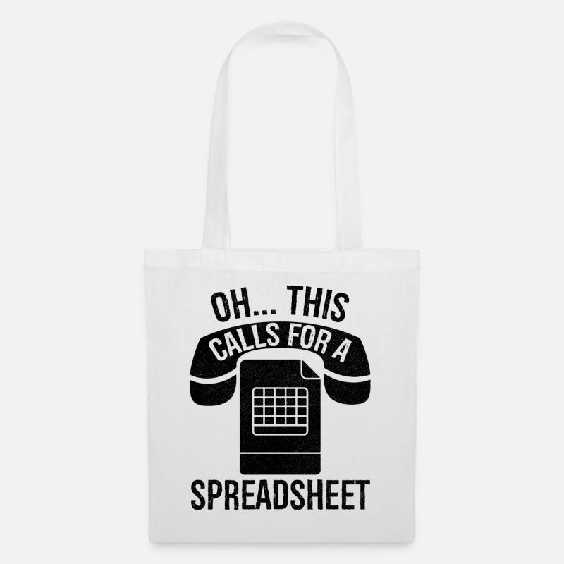 Oh this calls for a spreadsheet - Tote Bag - white