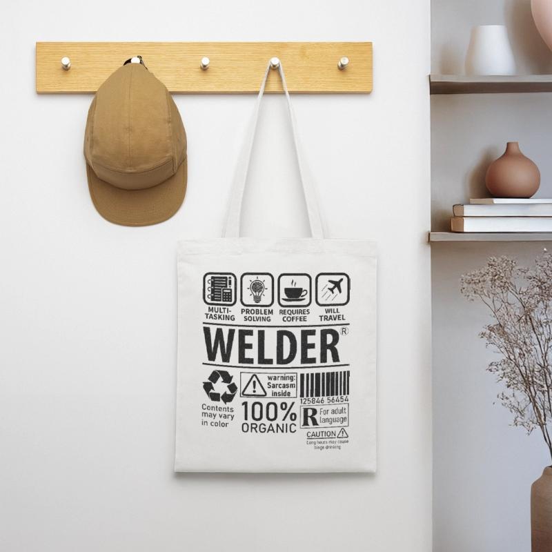 Welder multi tasking problem solving requires Stoffbeutel