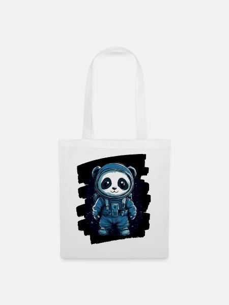 Panda Astronaut - Stoffbeutel - Weiß