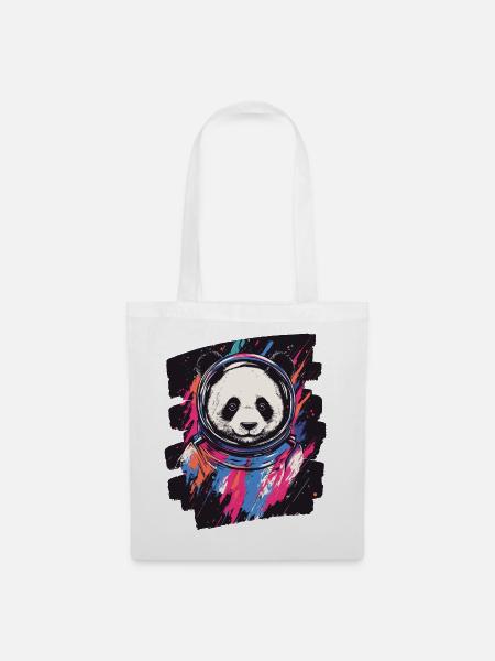 Panda Astronaut - Stoffbeutel - Weiß
