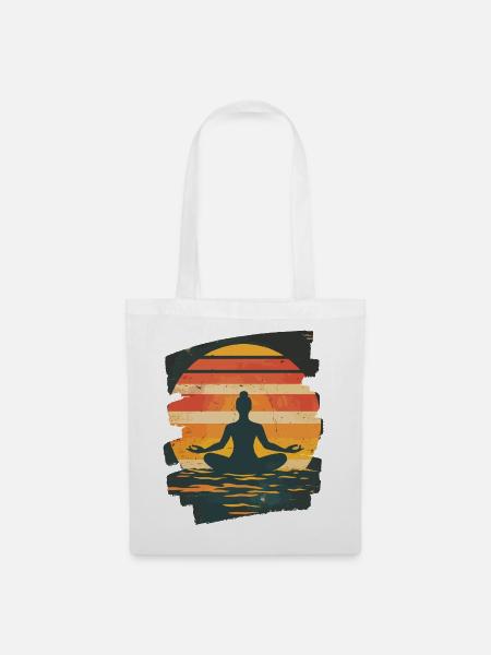 Yoga Namaste Meditation - Stoffbeutel - Weiß